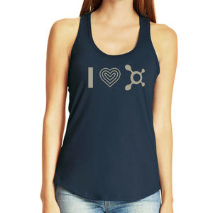 Orange Theory Gathered Racerback Navy tank